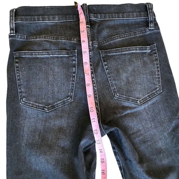 J. Crew Black 9” High-Rise Toothpick Jeans 26T | Sleek Tall Skinny Denim - Picture 7 of 9